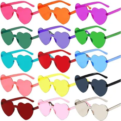 Produktbild von Capaneus Herz Sonnenbrille Set Party Zubehör Fasching Karneval 15 Stück