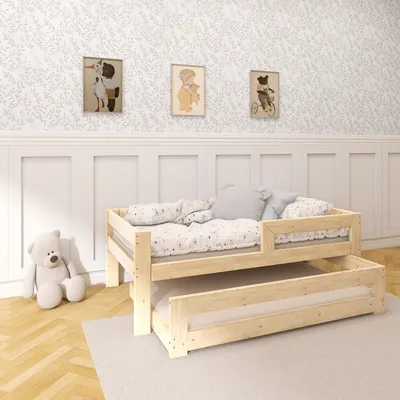 Produktbild von Ausziehbett mit Rausfallschutz 200x90/180x90