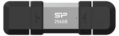 Obrázok produktu pre Silicon Power SP256GBUC3C51V1S, 256 GB, USB Type-A / USB Type-C, 3.2 Gen 1 (3.1 Gen 1), 200 MB/s, Čiapky, Čierna, Strieborná