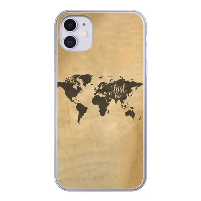 Produktbild von MuchoWow® Handyhülle Schutzhülle Hülle für iPhone 11 Weltkarte - Karte - Sprichwörter Silikon Softcase Handy Hülle - Handytasche