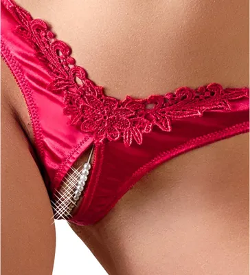 Produktbild von Cottelli Collection - Stringtanga mit Perlen - Rot