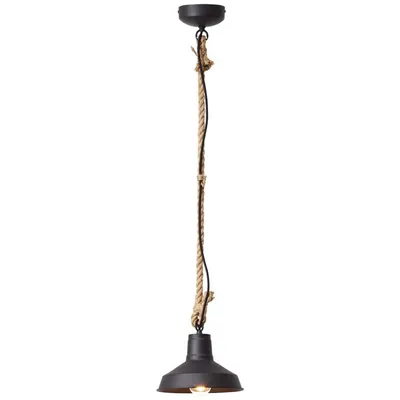 Productafbeelding van Brilliant Pendelleuchte Hank schwarz Korund Ø24cm max. 1 x 60W E27 ohne Leuchtmittel kürzbar
