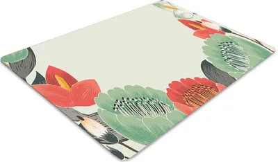 Obrázek produktu pro Podložka pod kancelářskou židli 120 cm x 90 cm Podložka pod kancelářskou židli - Jarní květy