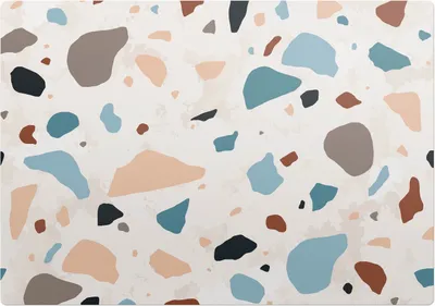 Produktbild von Abstrakter Terrazzo – Bodenschutzmatte – Rutschfest – Schutzmatte für Büro – Vinylmatte – Stuhlunterlage  – 100 x 100 cm