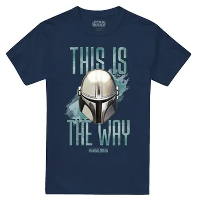 Image de Star Wars - T-shirt « This Is The Way » pour homme/femme (unie), coton filé à l'anneau TV34828 (XXL) (bleu marine)