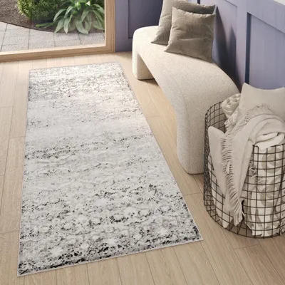 Image de Tapiso Chemin de tapis SKY Moderne Gris Crème ÖKO-TEX 120 x 300 cm