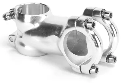Image de MEIJUN 31,8 mm, potence de vélo argentée en alliage d'aluminium pour guidon de vélo de course