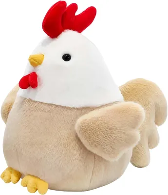 Produktbild von Plüsch Huhn 25cm Kuscheltier Henne realistisch, weiches Stofftier Bauernhof Tier Plüschfigur, Deko Geschenk Kinderzimmer Auto Sofa