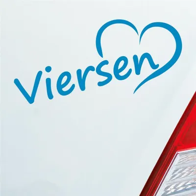 Produktbild von Auto Aufkleber Viersen Herz Stadt City Liebe Love Heimat 18x8 cm Hellblau Sticker Heckscheibenaufkleber