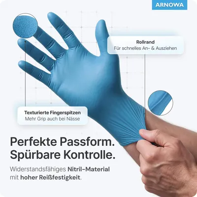 Produktbild von Arnowa Arnomed Nitril Blue Untersuchungshandschuhe Gr. XL