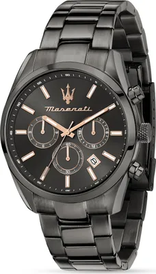 A close-up studio shot of a men's watch.