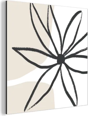 Obrázek produktu pro Nástěnná dekorace Kovový kovový obraz Wall Art 90x90cm Květiny - Minimalismus - Pastel Muchowow Hliníkové obrazy