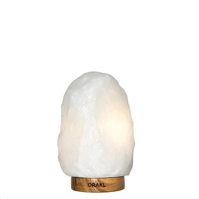 Produktbild von Orakl® - Dimmbare Salzlampe Bliss - 1-2 KG - 100% echtes Salz - Salzkristall-Lampe Weiß - Salzlampe Weiß - Salzstein