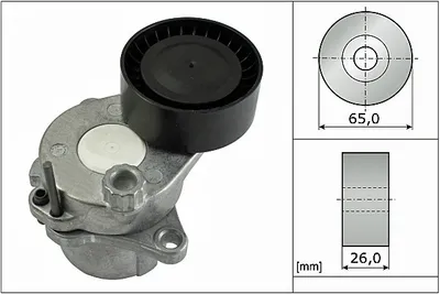 Produktbild von INA 534 0443 10 Spannarm Keilrippenriemen Ø65mm passend für MERCEDES-BENZ C-Klasse Limousine (W204) C-Klasse T-modell (S204) E-Klasse Limousine (W212)