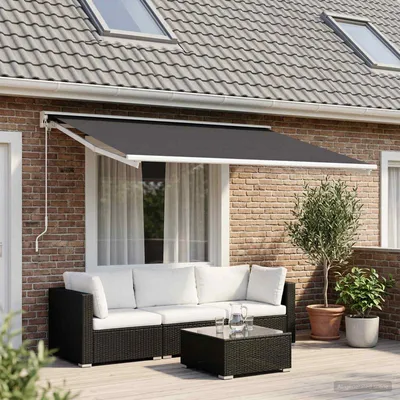 Produktbild von vidaXL Markisenersatzstoff Anthrazit 400 x 350 cm Polyester