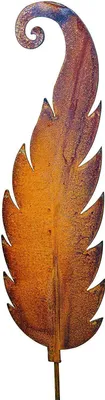 Produktbild von Gartenstecker Rankstab rostiger Farn Metall Rost Gartendeko Edelrost 114cm Naturrost dekorieren Beetstecker Topfstecker