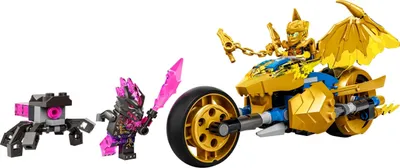 Zdjęcie produktu dla LEGO 71768 Motocykl złotego smoka NINJAGO Jaya, zestaw z minifigurką Jaya oraz figurkami smoka i węża, zabawka dla dzieci w wieku od 7 lat