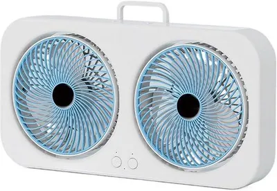 Immagine prodotto di Ventilatore da campeggio con luce - Ricaricabile tramite USB, silenzioso - Ideale per tende, camper e campeggio