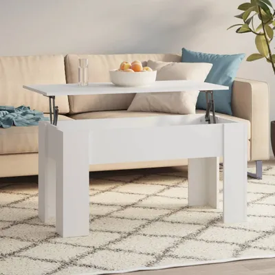 Zdjęcie produktu dla Maison Exclusive – stolik kawowy biały 101 x 49 x 52 cm materiał drewnopochodny