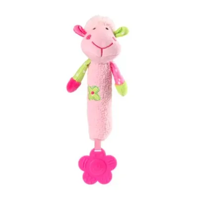 Productafbeelding van BABYONO Speelgoed, piepend met bijtring, Sweet Lambie, roze