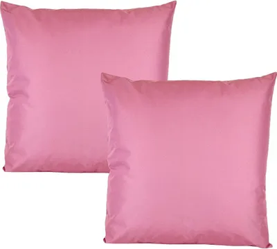 Produktbild von JACK 2er Set 50x50cm Outdoor Kissenhülle Kissenbezug Wasserfest Sitzkissen Lounge Kissen Garten Stuhl Lotus Effekt, Farbe:Weinrose