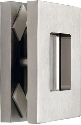 Produktbild von Schiebetürmuschelpaar 6405 für Glas, eckig, Glasstärke 8 - 10 mm,silber eloxiert