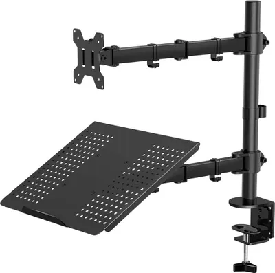 Produktbild von 1Life 1IFESPT132717LT, Laptop- & Monitorarm, Schwarz, 43,9 cm (17.3"), 68,6 cm (27"), 8 kg, 180°