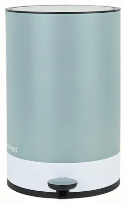 Produktbild von Estia Mülleimer Mülltonne 6l Abfallbehälter mit Klappdeckel grün weiß Badezimmer