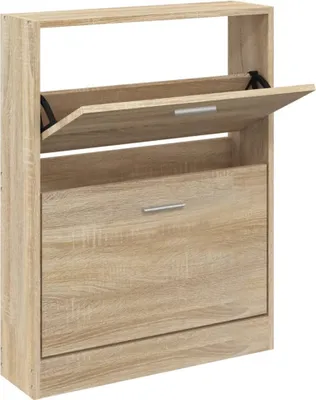 Image de Meuble à chaussures Chêne 59x17x81 cm Bois d'ingénierie