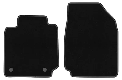Obrázok produktu pre Predné velúrové koberce pre: Nissan Micra K12 2002-2010 (hatchback) – 2 ks, čierne, na mieru – Wielganizator BASIC