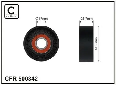 Produktbild von CAFFARO 500342 Spannrolle Keilrippenriemen 65mm für BMW 5 Touring (F11) 1 Schrägheck (F20) 3 Touring (F31) 5 Limousine (F10) 3 Limousine (F30, F80)