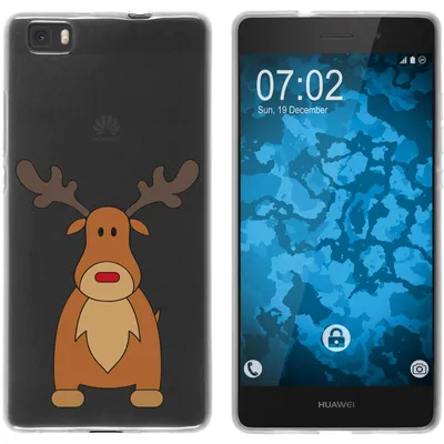 Produktbild von PhoneNatic Case kompatibel mit Huawei P8 Lite 2015 (1.Gen.) Silikon-Hülle X Mas Weihnachten Rentier M3