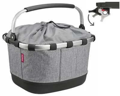 Produktbild von Klickfix Reisenthel Carrybag GT twist silver UniKlip2 Adapter für Gepäckträgermontage