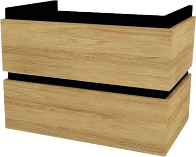 Produktbild von Devo Waschtischunterschrank mit 2 Schubladen Viva 2.0 BxHxT 69 x 51 x 44 cm natural hickory