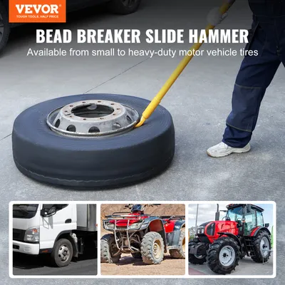 Produktbild von VEVOR Reifenmontiergerät Manuell, 1175 mm, 9 kg, für PKW, LKW, SUV, Motorrad, aus 45# Stahl, mit Reifenwulsttrenner, robust, langlebig, kompakt, tragbar