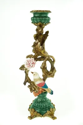 Produktbild von Reich verzierter Barockstil Kerzenhalter  35 cm Stabkerze Kerzenleuchter