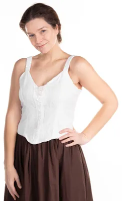 Produktbild von Klassisches Mieder mit floraler Spitze weiß Größe: S