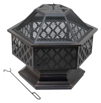 Obrázok produktu pre Ohnisko HEXAGON copper patina s poklopom 13008