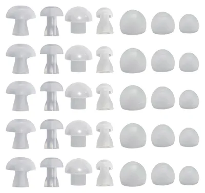 Imagen del producto de Protectores auditivos de silicona, forma de hongo, 35 unidades, universales, repuestos para audífonos