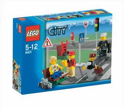 Produktbild von LEGO City 8401 Minifiguren und Straßenschilder