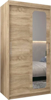 Produktbild von MEBLE KRYSPOL Promo 2100 Schlafzimmerschrank zwei Schiebetüren - Sonoma