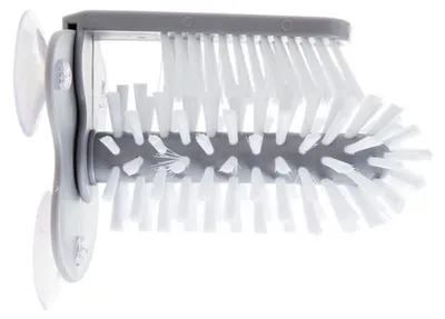 Image de Brosse murale à ventouse en plastique, amovible et pivotante, pour le lavage des verres à bière et à champagne