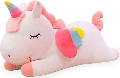 Produktbild von Einhorn Kuscheltier Kuschelpferd pink oder Plüschtier Stofftier Unicorn 30cm lila Glitzerhorn Flügel Deko Sachen Einschlafhilfe Spielzeug Geschenke für Mädchen