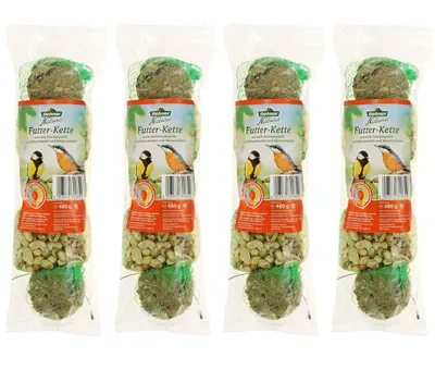 Produktbild von Dehner Natura Wildvogelfutter, Futterkette, 4 x 480 g (1920 g)