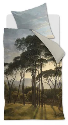 Produktbild von Ambiante Mako-Satin-Bettwäsche-Garnitur Nature Farbe Multi Größe 155x220 cm + 80x80 cm