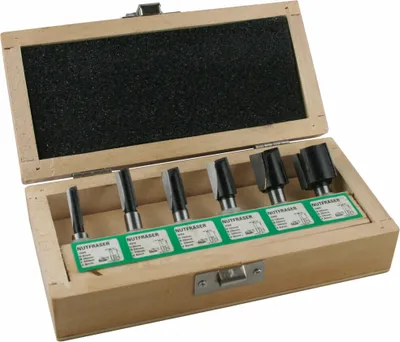 Produktbild von Nutfräsersatz Hartmetall Schaft-Ø 8 mm 6-teilig