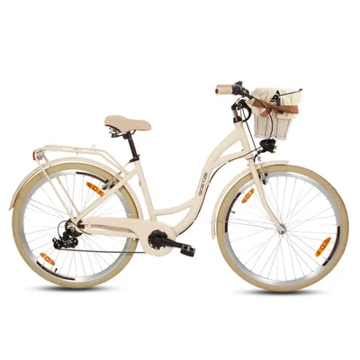 Produktbild von Goetze Citybike Mood ALU 28 Zoll 7 Gang Tiefeinsteiger Retro Damenfahrrad mit Korb
