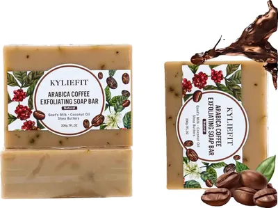 Image de KYLIEFIT Savon exfoliant, Exfoliation efficace, Formule hydratante, 3 savons