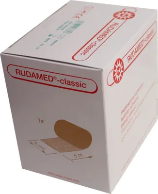 Productafbeelding van Rudamed CLASSIC pleister, 8 cm x 5 m. Sneldrogende pleister, rolpleister, pleister