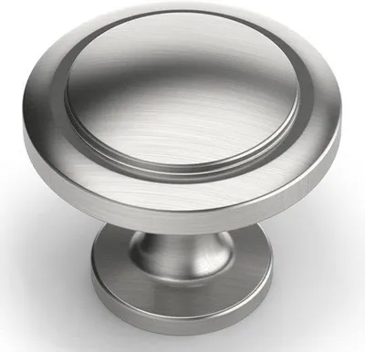 Produktbild von Ibenzoa® Möbelknöpfe-Set – 12 Möbelknöpfe aus Zinklegierung, gebürstetes Nickel, Vintage-Optik, Ø 28–40 mm, Gewinde 6 mm, für Holz/Metall/Kunststoff